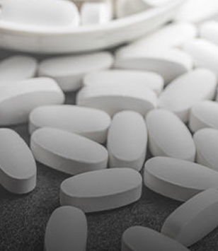 White pharmaceutical tablets